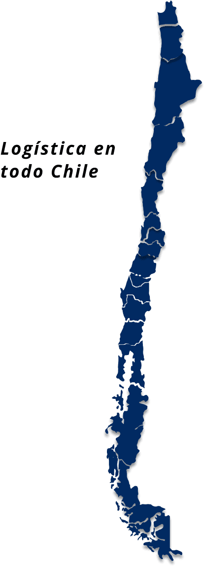 Mapa de distribución logística en Chile